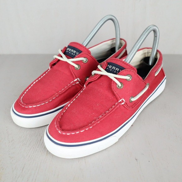 Sperry Red Flats with Nautical Design - Picture 1 of 8